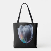 Tote Bag Tulipe Iridescente en noir (Dos)