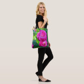 Tote Bag Tulipe rose (Sur le modèle)