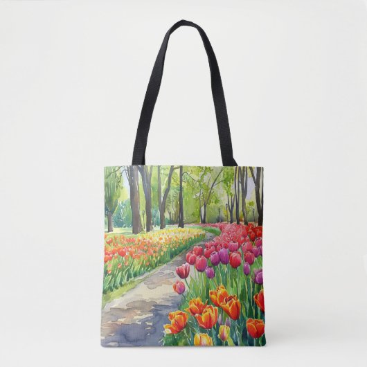 Tote Bag Tulipes dans le parc (Devant)