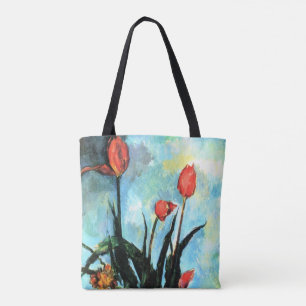 Tote Bag Tulipes dans un vase de Paul Cézanne, Art ancien