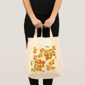Tote Bag Tulipes de feu sur une Fourre-tout d'épicerie (Devant (produit))