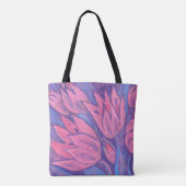 Tote Bag Tulipes funky Fleurs de printemps peinture florale (Dos)