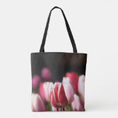 Tote Bag Tulipes rouges et blanches et roses (Dos)