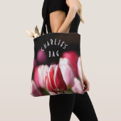 Tote Bag Tulipes rouges et blanches et roses (De près)