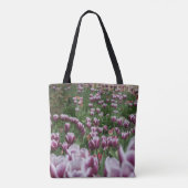 Tote Bag Tulipes violettes et blanches Fourre-tout (Dos)