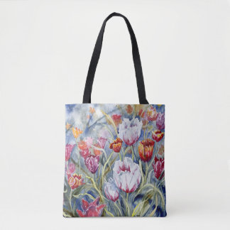 Tote Bag Tulips Shoulder Fourre-tout