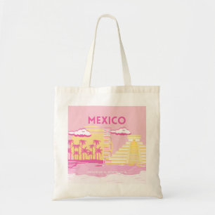 Tote Bag Tulum, Art Voyage, Art Preppy, Rose