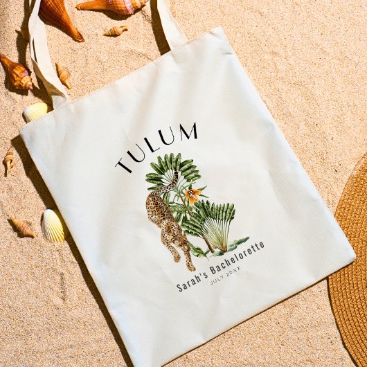 Tote Bag Tulum Leopard Bachelorette Week-end Bienvenue
