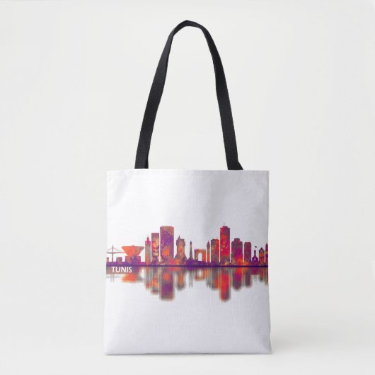 Tote Bag Tunis Skyline (Devant)