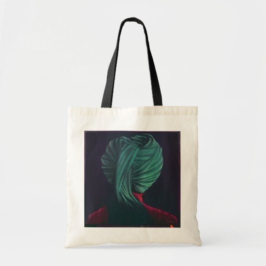 Tote Bag Turban vert (Devant)