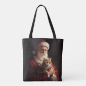 Tote Bag Turc Angora Chat Santa Claus Festif Noël (Dos)