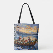 Tote Bag Turkish Angora Cat Christmas Boat Holiday (Dos)