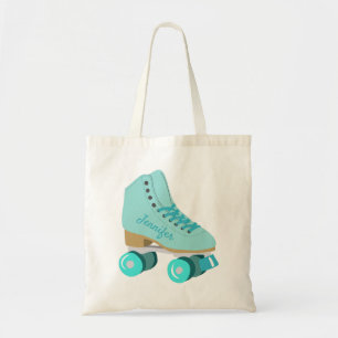 Tote Bag Turquoise Blue Retro Quad Roller Patinage Personna