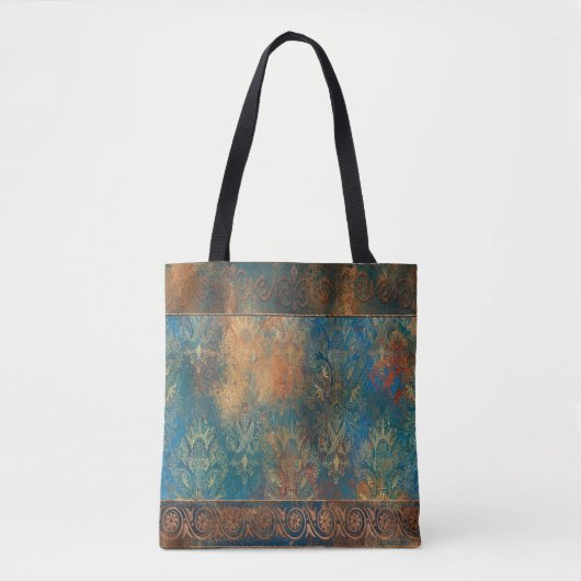 Tote Bag Turquoise de cuivre sarcelle cool (Devant)