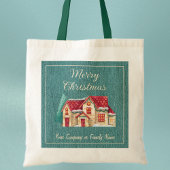 Tote Bag Turquoise Denim, Entreprise, Maison d'hiver