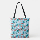 Tote Bag Turquoise des ovales atomiques (Dos)