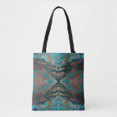 Tote Bag Turquoise élégant et bronze (Devant)