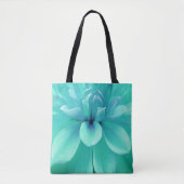 Tote Bag Turquoise fleur bleue (Devant)