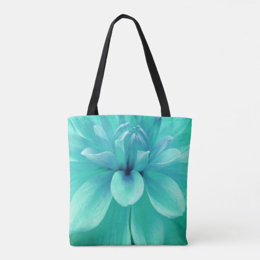 Tote Bag Turquoise fleur bleue (Dos)