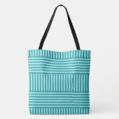 Tote Bag Turquoise géométrique (Dos)
