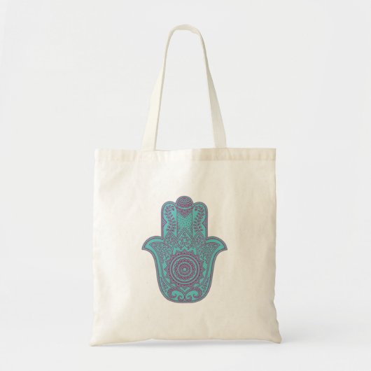 Tote Bag Turquoise Hamsa Fourre-tout (Devant)