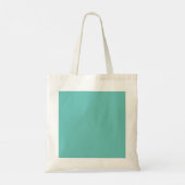 Tote Bag Turquoise léger #6BC388, demi-cuit (Dos)