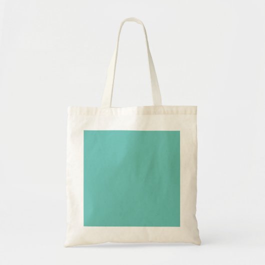Tote Bag Turquoise léger #6BC388, demi-cuit (Devant)