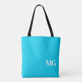 Tote Bag Turquoise Monogramme (Dos)