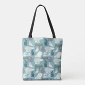 Tote Bag Turquoise Motif d'hiver de la faune (Dos)
