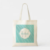 Tote Bag Turquoise Sable Ripples Personnalisé Fourre-tout (Dos)