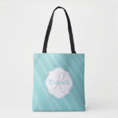 Tote Bag Turquoise Sable Ripples Personnalisé Fourre-tout (Devant)