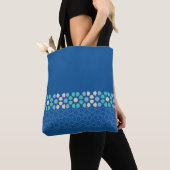 Tote Bag Turquoise Sérénité Rythme (De près)