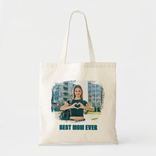 Tote Bag Turquoise Tous les Casquettes Meilleure maman jama (Devant)