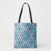 Tote Bag Turquoise Tranquility pattern (Devant)