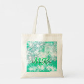 Tote Bag Turquoise turquoise agate aqua monogramme ajouter  (Dos)