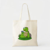 Tote Bag Turtle Reading Book (Devant)