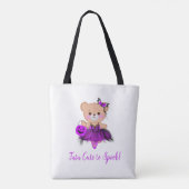 Tote Bag Tutu Cute to Spook ! Sorcière Ours Teddy Ballerina (Dos)