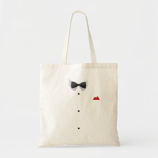 Tote Bag Tuxedo avec Bowtie pour Mariages (Devant)