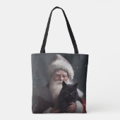 Tote Bag Tuxedo Chat avec Noël Festif du Père Noël (Dos)
