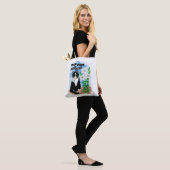 Tote Bag Tuxedo Chat et Lilies | Devis inspirant (Sur le modèle)