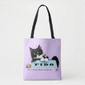 Tote Bag Tuxedo Kitten Chien's Bowl (Devant)