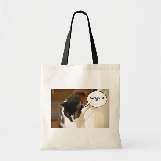 Tote Bag tuxedo noir et blanc Chat (Devant)
