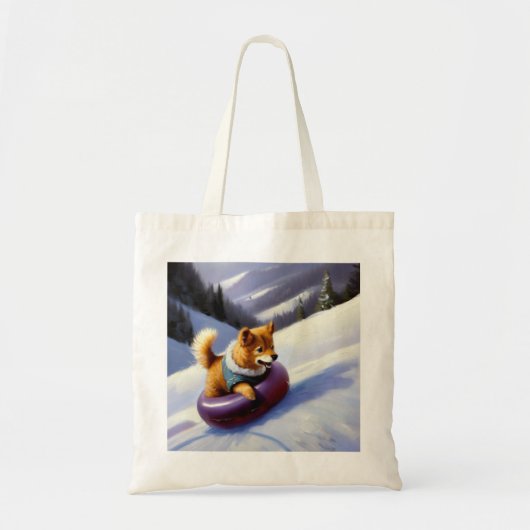 Tote Bag Tuyaux à neige pour chien (Devant)
