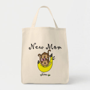 Tote Bag Twin Boy and Girl New Mom Tshirts
