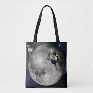 Tote Bag Twin Grail Spacecraft Orbitant La Lune.