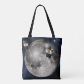 Tote Bag Twin Grail Spacecraft Orbitant La Lune. (Dos)