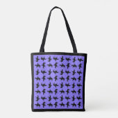 Tote Bag Two Cowboys on Horseback Silhouettes - Periwinkle (Dos)