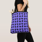 Tote Bag Two Cowboys on Horseback Silhouettes - Periwinkle (De près)