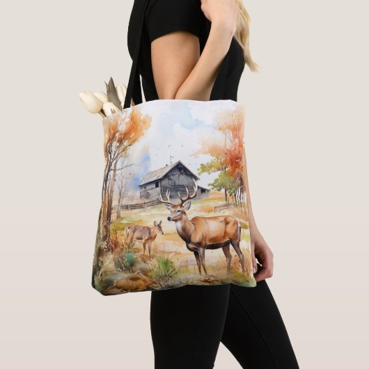 Tote Bag Two Deer (De près)