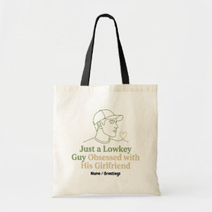 Tote Bag Type discret obsédé par sa copine Minimaliste
